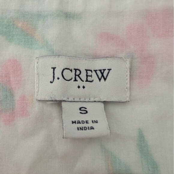 J Crew Factory Floral Midi Dress Womens Size Small White Flutter Sleeve Tiered - Picture 5 of 14